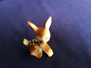 Vintage Small Ceramic Baby Deer Fawn Collectible Decorative Woods Japan