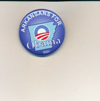 2008 1 1/2 " Arkansas For Obama - Mfg By Art Craft