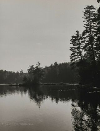 1988 Vintage Bruce Weber Pine Adirondack Lake Landscape Photo Gravure Art 11x14