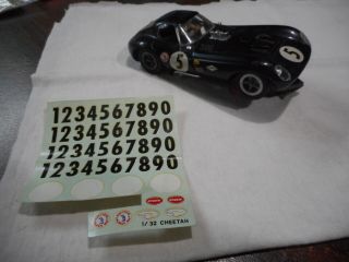 Vintage Cox 1/32 Scale Cheetah Slot Car Black W/ Nos Decals (see Pictures)