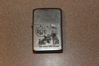 1955 Vintage Rca Records Zippo Lighter Nipper Dog His Masters Voice Phonograph