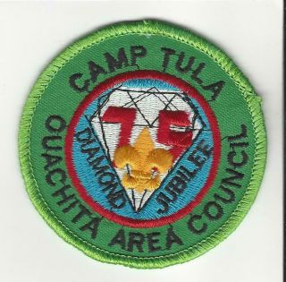 Camp Tula Ouachita Area Council Boy Scout 75th Diamond Jubilee Patch Oa 366 Csp