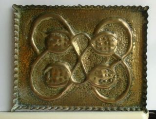 Lovely Old Arts And Crafts Copper / Brass Tray - Hand Made,  Crimped Edge