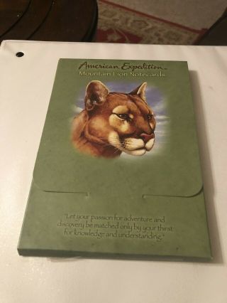 American Expedition Mountain Lion Note Cards/envelopes