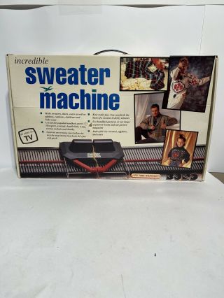 Vintage Incredible Sweater Machine Knitting Machine W/vhs Tape And Instructions