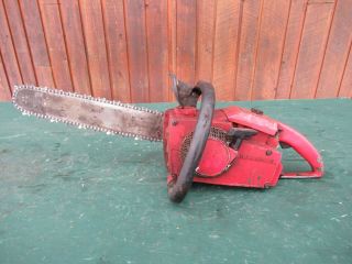 Vintage Homelite Chainsaw Chain Saw With 16 " Bar Red -
