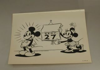1938 Walt Disney Mickey Minnie Mouse 10 " X 8 " Movie Still Glossy Photo