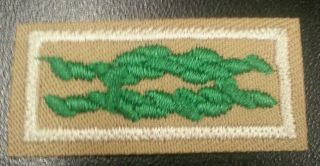 Bsa Scouters Training Award Knot Patch (green Green) - Boy / Cub Scout