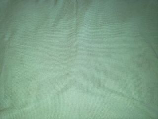 Vintage Green Thermal Baby Blanket Waffle Weave Acrylic Nylon Edge Trim Security 3