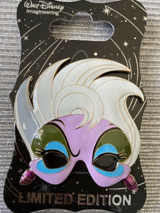 Wdi Disney D23 Expo 2017 Little Mermaid Ursula Villains Mask Le 300 Cast Pin