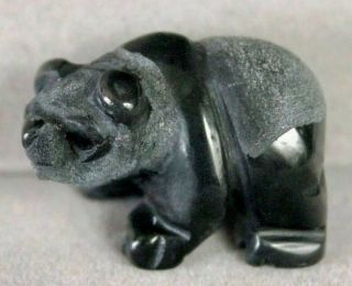 Black Panda Totem Spirit Animal Obsidian Gemstone Fetish Figurine 9918