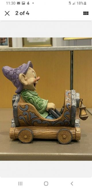 Disney Traditions Dopey Seven Dwarfs Mine Train Figure by Jim Shore NIB 2