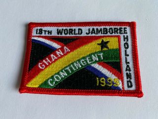 1995 18th World Scout Jamboree Ghana Contingent Badge Boy Scout Wsj Patch