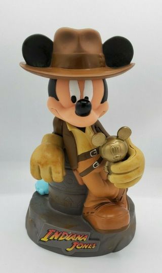 Disney Parks Exclusive Mickey Mouse As Indiana Jones 10 " Collectible Coin Bank