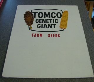 Vintage Tomco Genetic Giant Farm Seeds Cob Graphic Dealer Sign 20x16