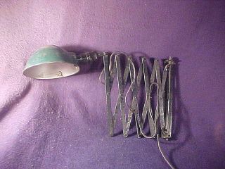 Vintage Industrial Scissor / Accordion Wall Lamp Steampunk