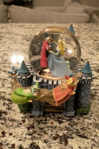Disney Sleeping Beauty Musical Snow Globe 3 Fairy Godmothers Once Upon The Dream