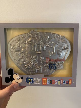 Disney Disneyland 65th Anniversary Park Map Limited Edition Jumbo Pin Le 1500