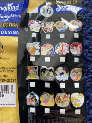4 Disney Parks Disney Couples Collectible Pin Pack - 5 Random Mystery Pins