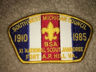 Boy Scout Southwest Michigan Bsa Xi Council Jsp 1985 National Jamboree Patch