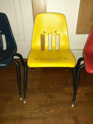 3 School Chair Distance Learning Virtual Vintage 1970s Virco Martest 14” All 3