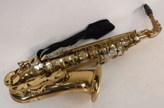 Vintage Conn Alto Saxophone Brass? Instrument w/ Strap & Hardcover Carrying Case 3
