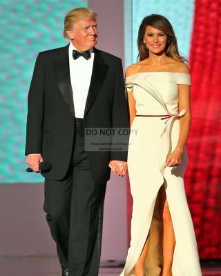 Donald Trump & First Lady Melania Arrive At Liberty Ball - 8x10 Photo (zy - 754)