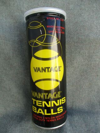 Vintage Tin Vantage Tennis Balls Can Full Nelson Sales Co.  Kansas City Mo