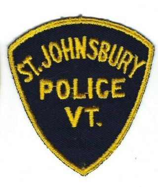 Saint St.  Johnsbury (caledonia Co. ) Vt Vermont Police Patch - Cheesecloth