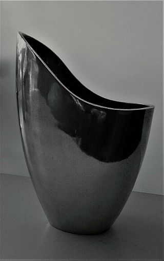 Swedish Vintage Modernist Anna Efverlund Cast Aluminium Vase