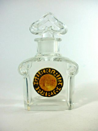 Vintage Guerlain Mitsouko Paris / By Baccarat 30/40s Perfume Bottle 4.  75 " Empty