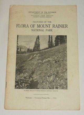 1922 Dept.  Interior National Park Service Flora Mount Rainier Jb Flett Photos