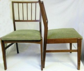 2 X Antique Rail Back Chairs Arts & Crafts Rare Design Bent Back