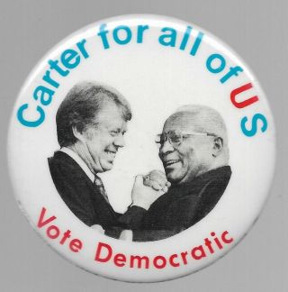 Jimmy Carter For All Of Us,  Martin Luther King Sr.  Political Pin