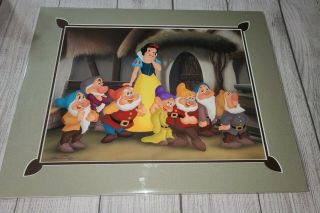 2020 Disney Parks Don Ducky Williams Matted Print Snow White At The Cottage