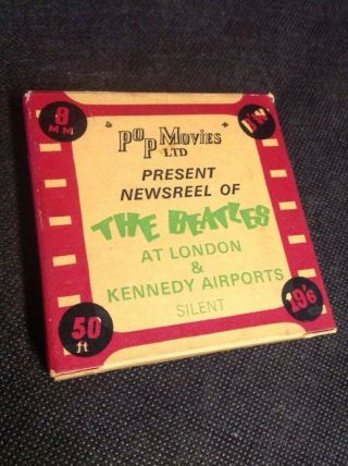 Pop Movies The Beatles Vintage 8mm Newsreels Film London Kennedy Airports 1964 - 5