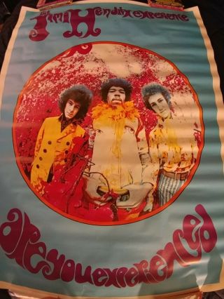Vintage Jimi Hendrix Are You Experienced Import Subway Poster 60x40
