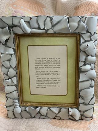 Vintage Mackenzie Childs Putty Shard Large Picture Frame