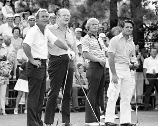 Gerald Ford W/ Arnold Palmer,  Jack Nicklaus And Gary Player - 8x10 Photo (sp154)