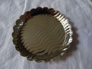 Arts and Crafts Antique Silver Plated Dish Dressing Table Trinket Ring x 2 3