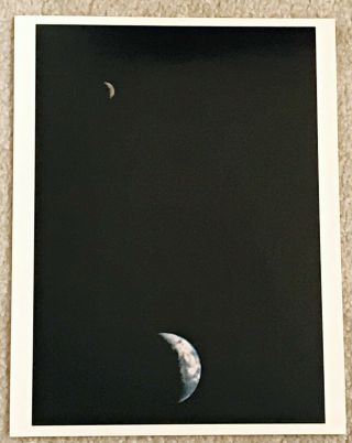 First Nasa Photo Of The Earth And Moon In Single Image 8x10