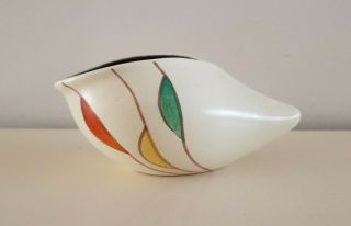 Vintage Mcm Artist Painted Modern Ceramic Pottery Small Planter Vase Pot Antique