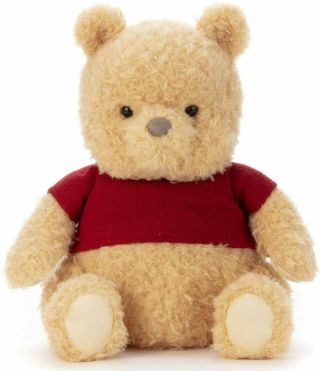 Winnie The Pooh Plush Doll M Christopher Robin Disney Takara Tomy 4904790213304