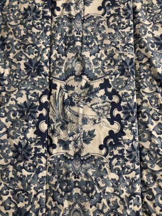 Vintage Ralph Lauren Tamarind Blue King Bed Comforter Quilted Bedspread Flaws