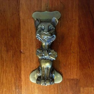 An Art Nouveau Brass " Louis Wain Cat " Door Knocker - Arts & Crafts Movement