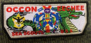 Oa Flap Lodge 104 Occoneechee Black And Smy Border Sea Scouts Dragon