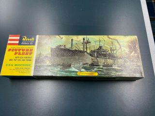 Vintage Revell Picture Fleet H - 380:169 Uss Montrose 1960 In Factory Bag