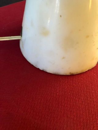 Mid Century Modern Italian White Marble & Walnut Table Lamp 3