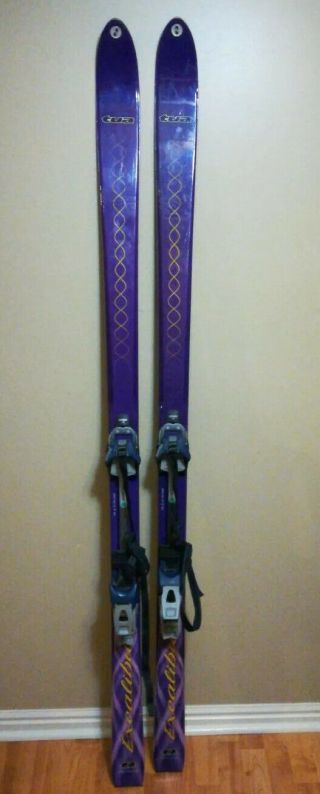 Tua Excalibur 180 Telemark Skis Diamir Fritschi Titanal Ii Bindings Vtg Set Up