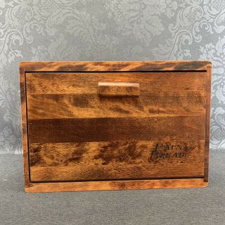 Baribocraft Baribo - Maid Solid Stain Maple Wooden Bread Box Vintage Mid Century
